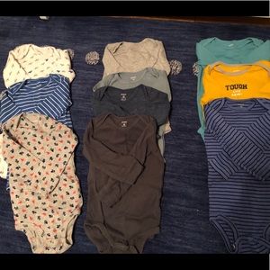 Lot of 10 Carter’s 18 month long sleeve onesies